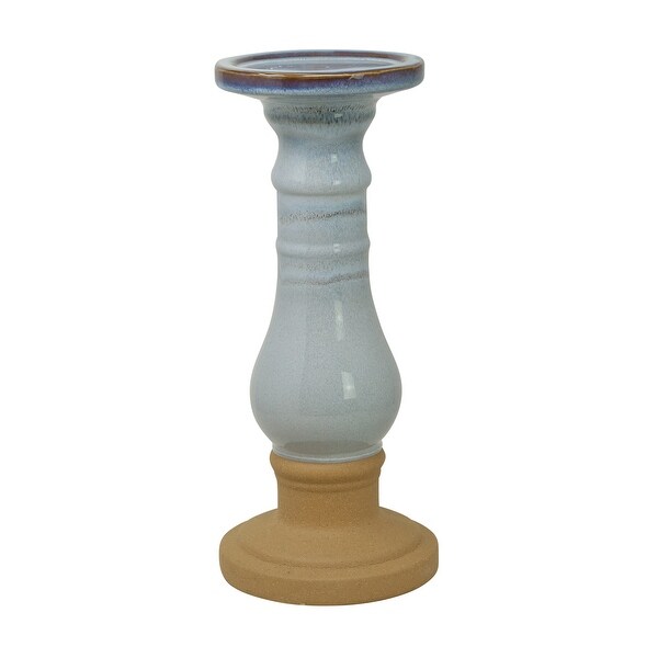 Ceramic Candle Holder 14.5", Blue Overstock 31055941